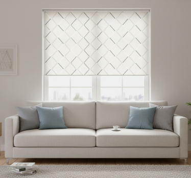 Modern roller blind with nordic diamonds - TenStickers