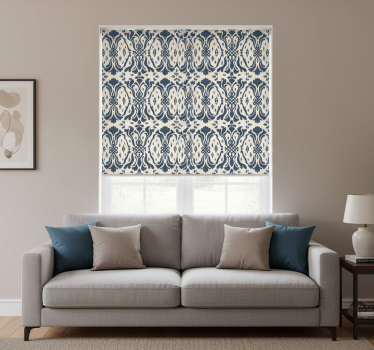 Modern roller blind with vintage black ornaments - TenStickers
