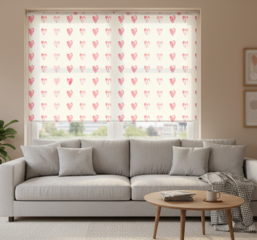 Modern roller blind with wasted hearts pattern - TenStickers