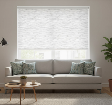 Modern roller blind with wave texture on white background - TenStickers