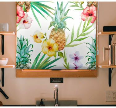 Painted pineapple Fruit and vegetable kitchen roller blind - TenStickers