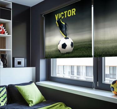 Passion for sport football roller blind - TenStickers