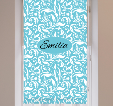 Personalized Flower Motif floral roller blind - TenStickers