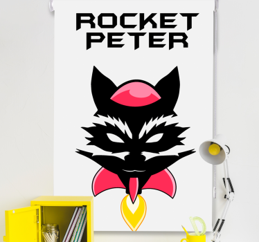 Playful Character Visage custom roller blind - TenStickers