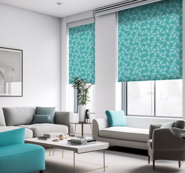 Triangle Pattern Turquoise Roller Blind - TenStickers