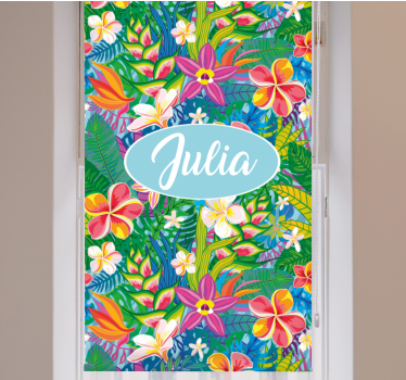 Tropical Floral Arrangement roller blind flowers - TenStickers