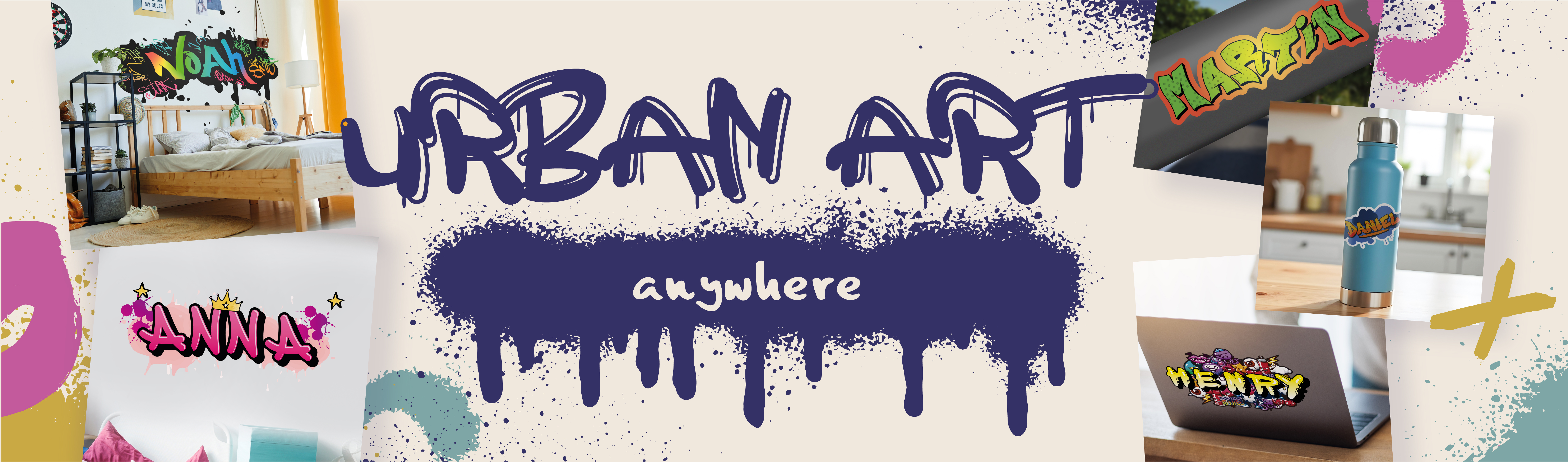 Custom graffiti wall stickers: