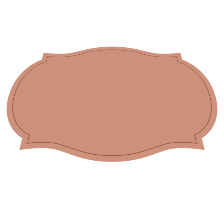 Label shape table placemats - TenStickers