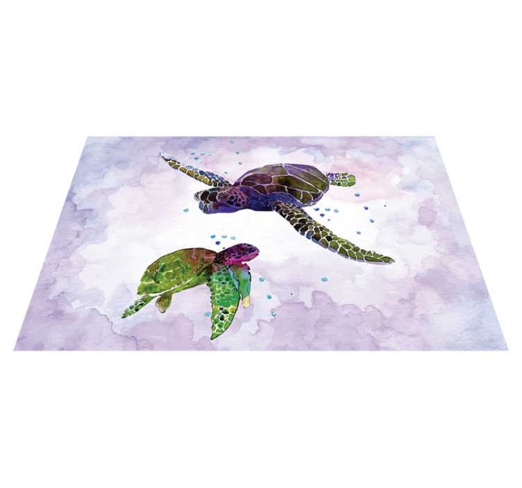 Original placemat colorful turtle design - TenStickers