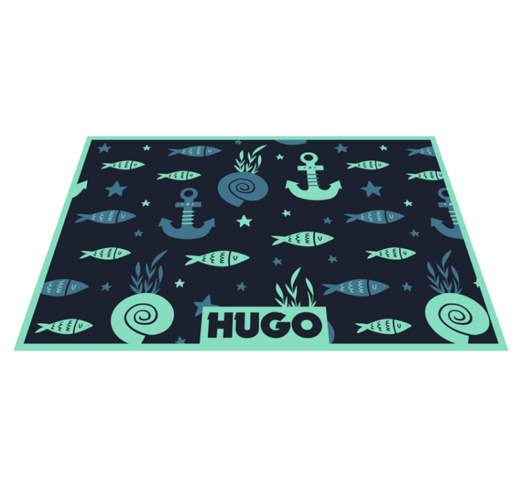 Fish and anchor under sea fish placemats - TenStickers