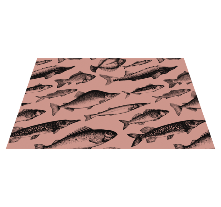 Original placemat fish pattern design - TenStickers
