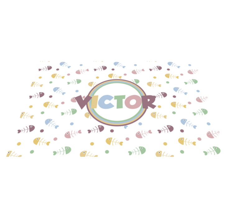 Children placemat lively fish design - TenStickers