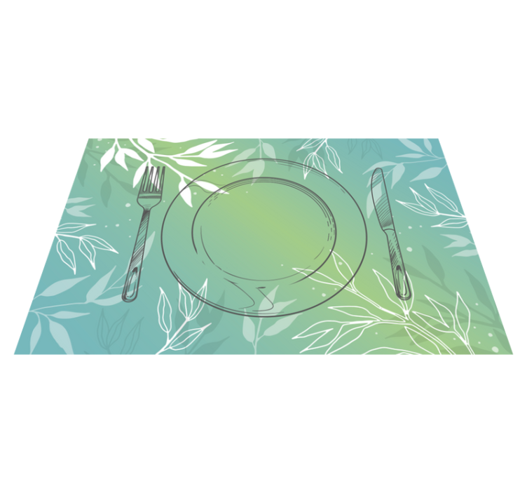 Leafy pattern base placemat - TenStickers