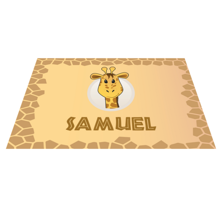 Children placemat giraffe character design - TenStickers
