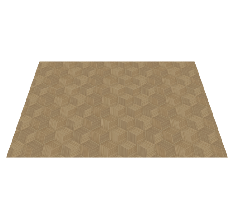 Hexagonal wood pattern placemat - TenStickers