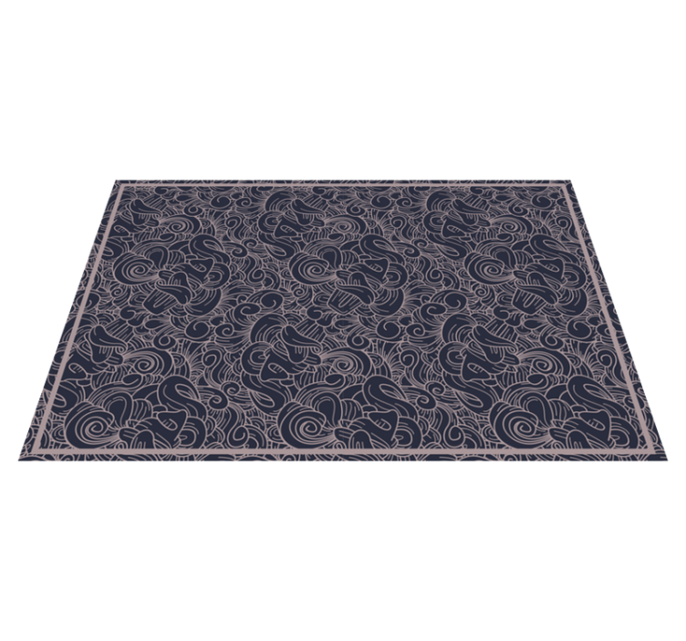 Swirling line patterns placemat - TenStickers