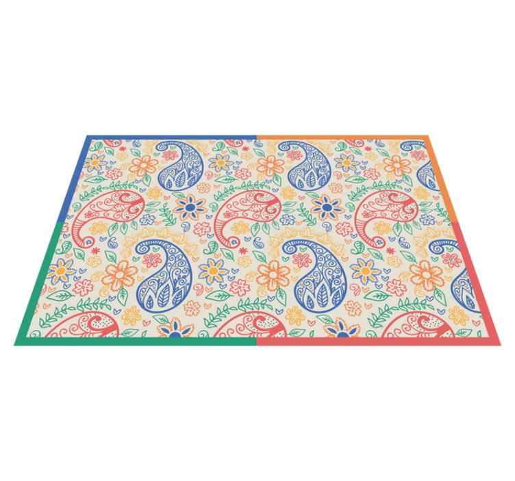 Colorful paisley print placemat - TenStickers