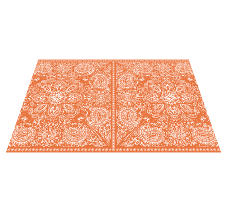 Intricate orange pattern placemat - TenStickers