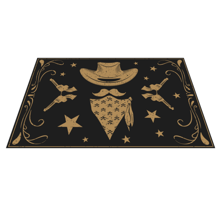 Original placemat with cowboy-themed design - TenStickers