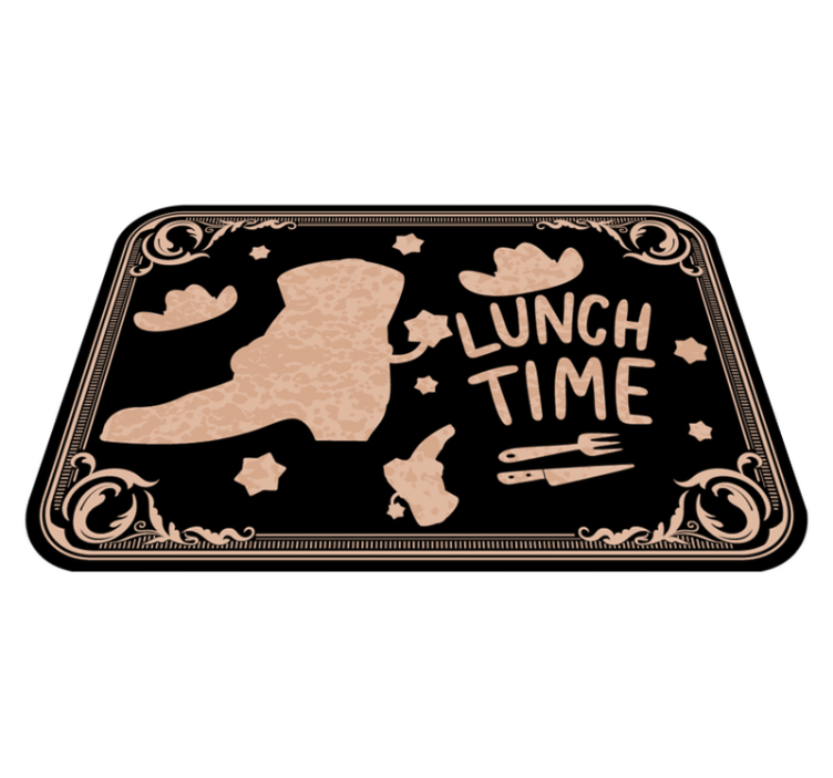 Placemat with quote lunch time western - TenStickers