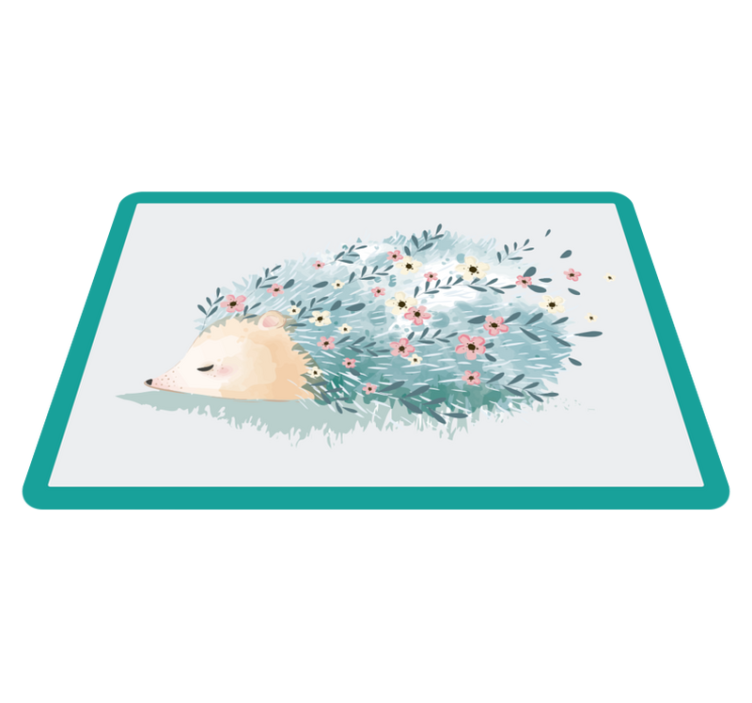 Children placemat with cute hedgehog illustration - TenStickers