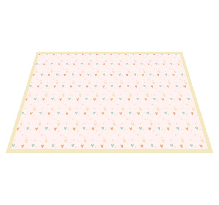 Children placemat with heart pattern background - TenStickers