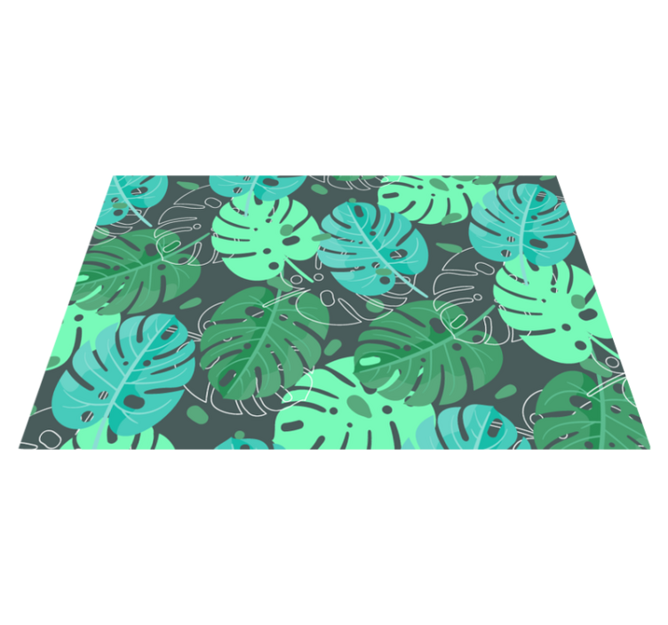 Tropical leaf pattern placemat - TenStickers
