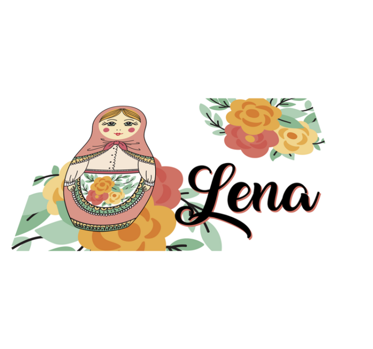 Customisable placemat with matryoshka doll design - TenStickers