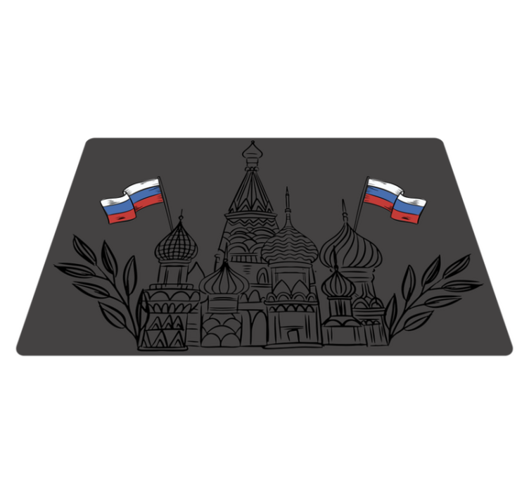 Original placemat russian architectural silhouettes - TenStickers