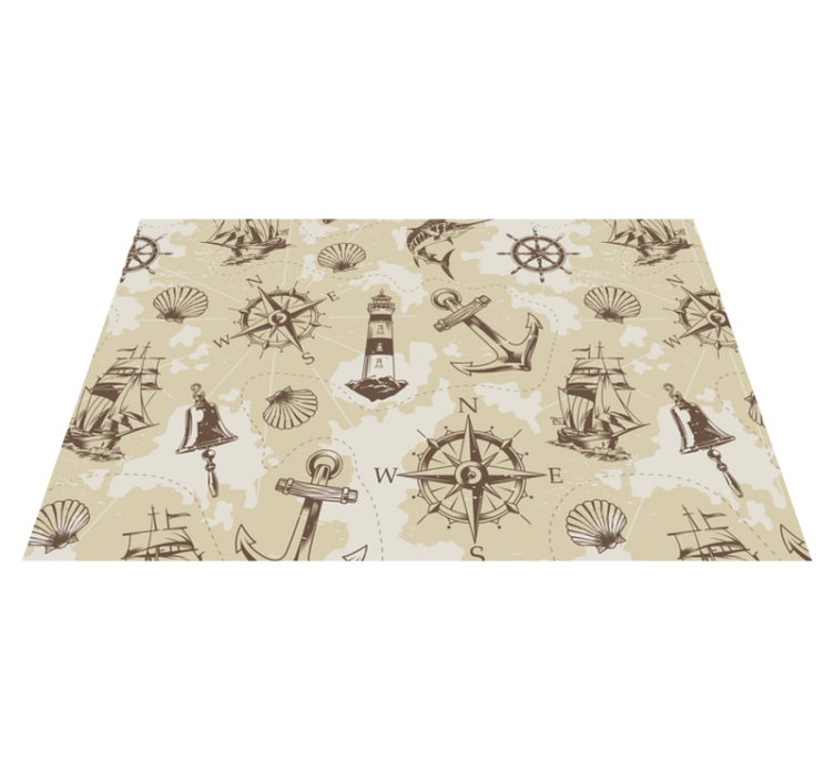 Original placemat with nautical patterns - TenStickers