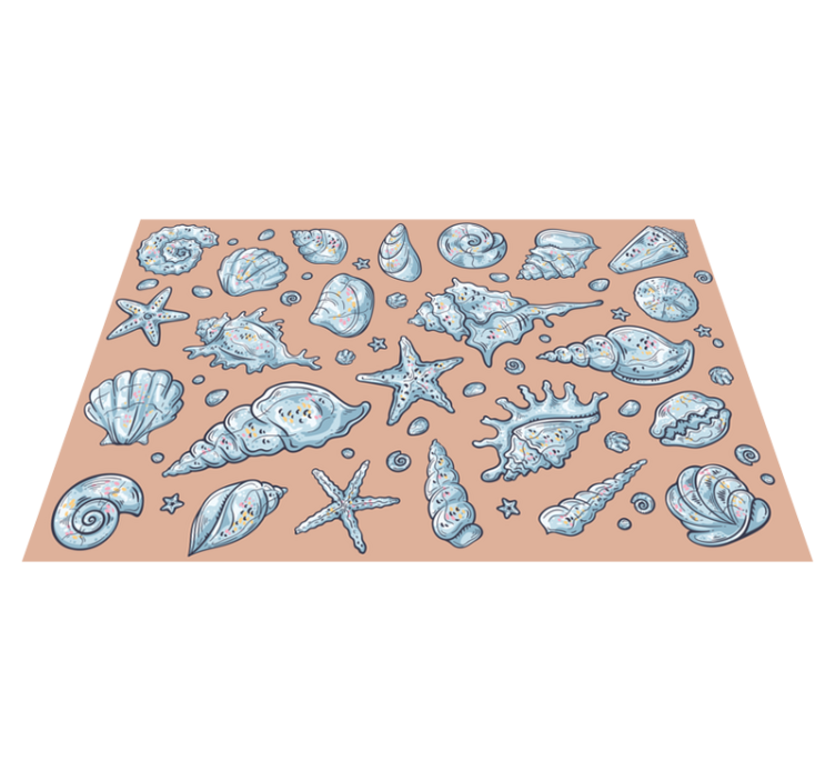 Original placemat seashell pattern display - TenStickers