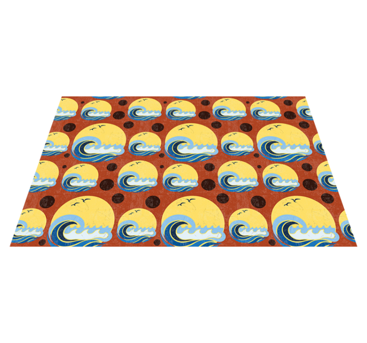 Modern placemat with stylized waves design - TenStickers