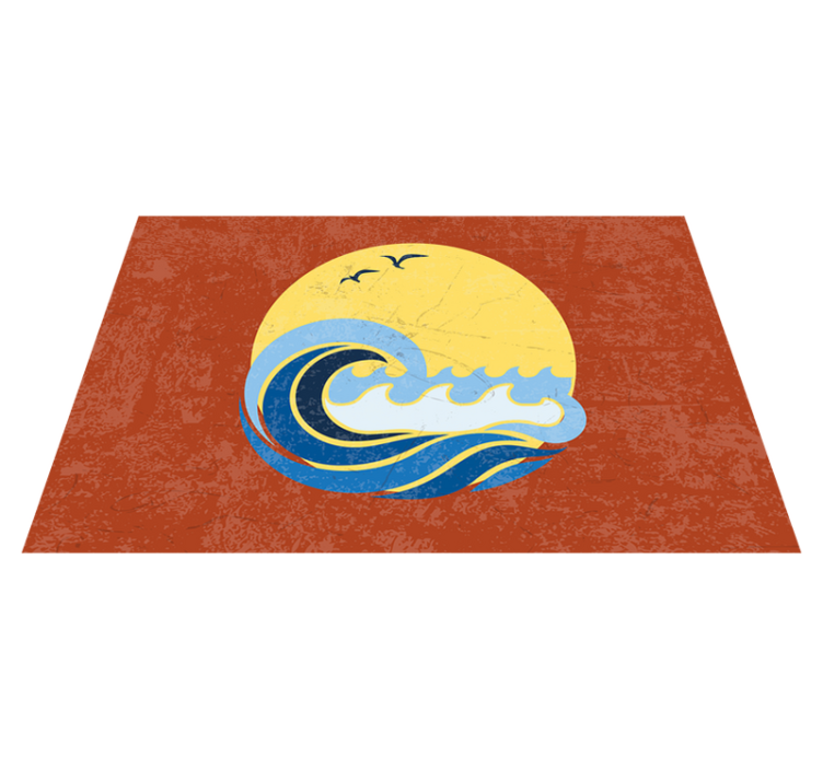 Original placemat sunset wave design - TenStickers