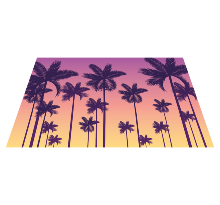 Original placemat palm tree sunset - TenStickers