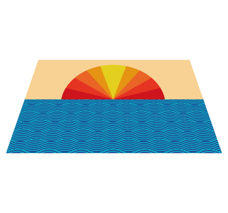 Sunrise ocean waves placemat - TenStickers