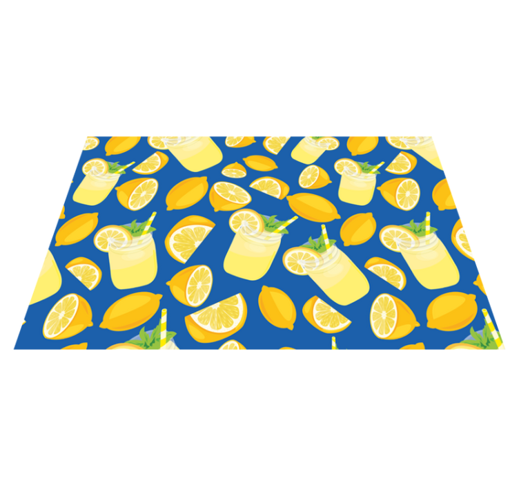 Modern placemat with refreshing lemonade design - TenStickers