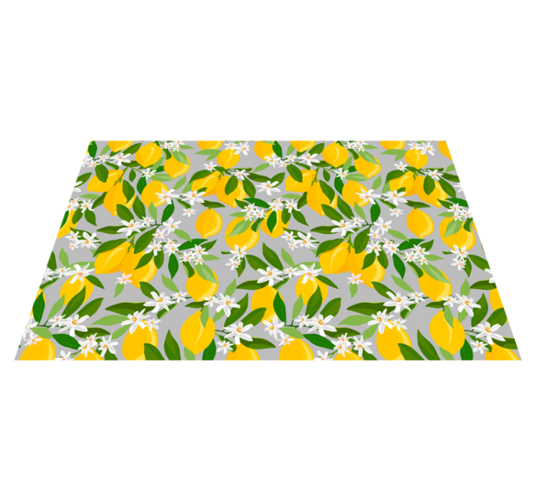 Original placemat lemon floral design - TenStickers