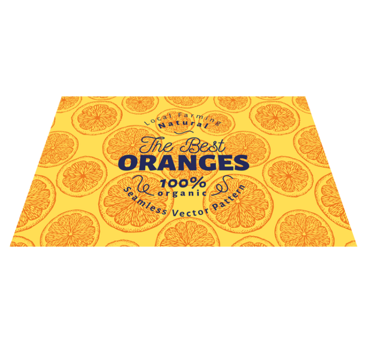 Original placemat in organic orange design - TenStickers