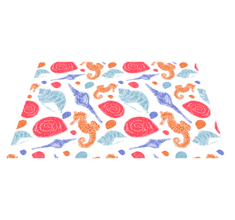 Original placemat seashells and seahorses - TenStickers