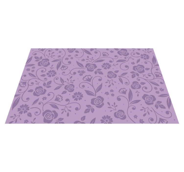 Purple Flowers elegant placemats - TenStickers