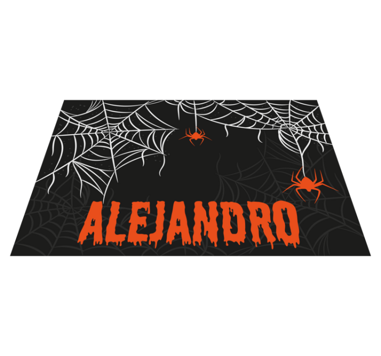 Halloween placemat creepy spider webs - TenStickers