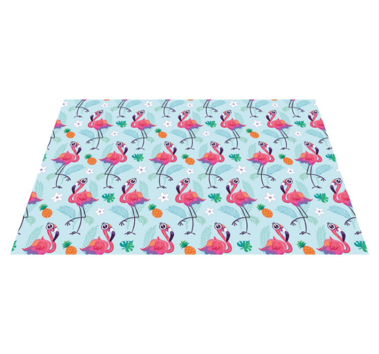 Original placemat flamingo tropical design - TenStickers