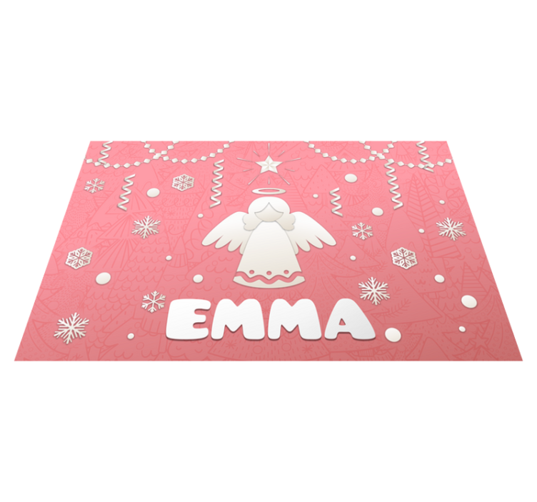 Christmas placemat with angel holiday design - TenStickers