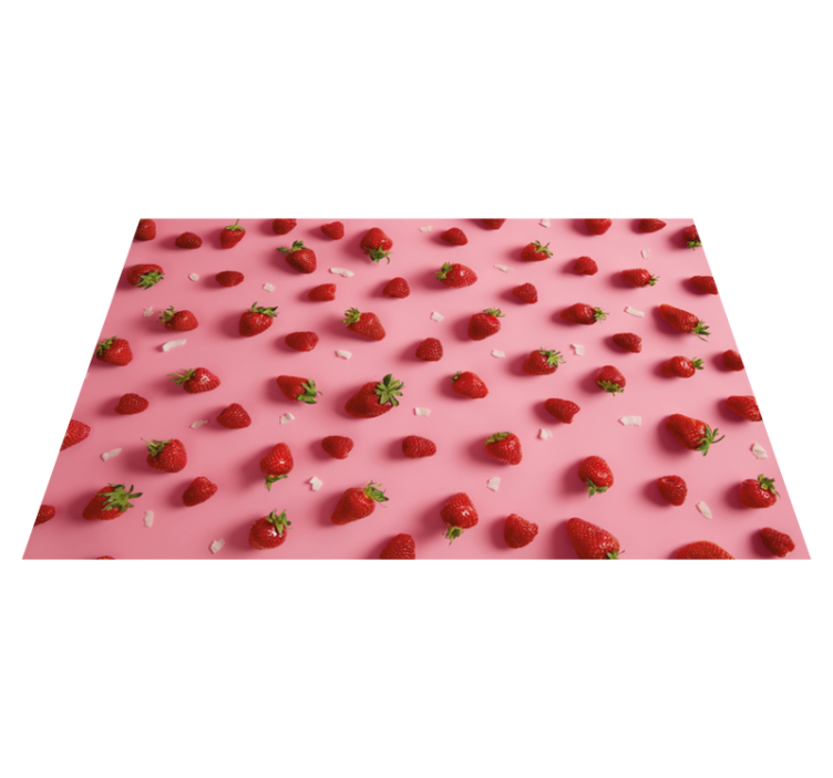 Modern placemat strawberry pattern design - TenStickers