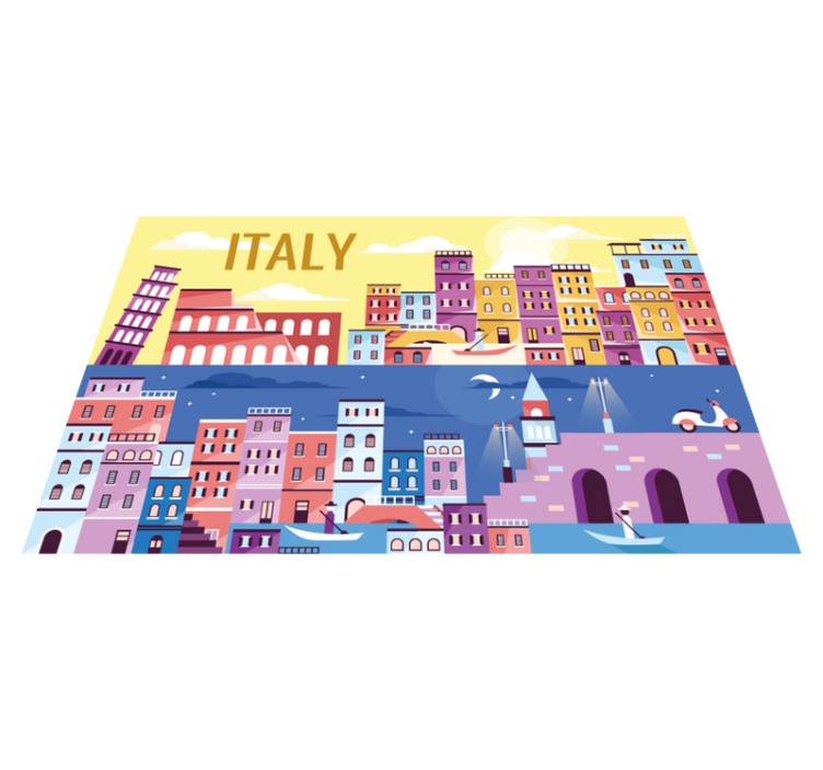 Customisable placemat vibrant italy cityscape - TenStickers