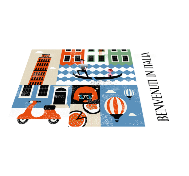 Original placemat vibrant italian landscape - TenStickers