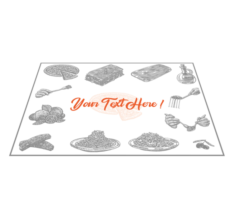 Original placemat food illustration design - TenStickers