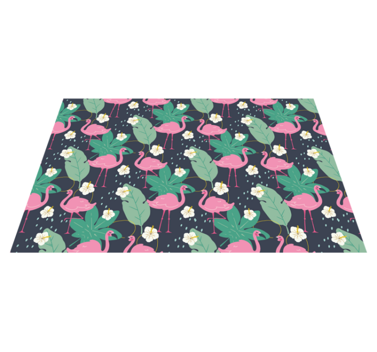 Original placemat flamingo leaf design - TenStickers