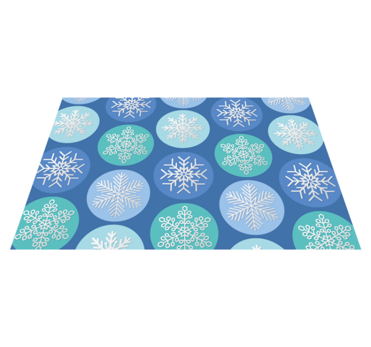 Christmas placemat with snowflake pattern circle - TenStickers
