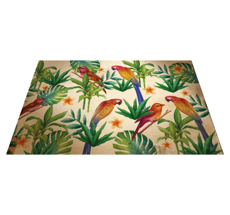 Original placemat tropical parrots design - TenStickers